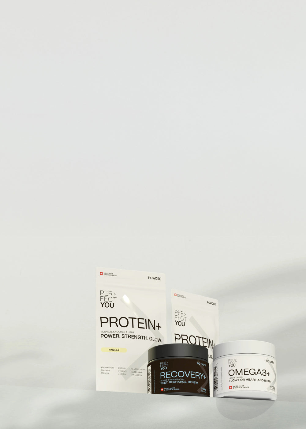 Produktbild Perfect You Performance Bundle mit PROTEIN+, RECOVERY+ und OMEGA3+